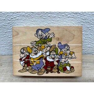 All Night Media Wood Mounted Rubber Stamp Seven Dwarfs